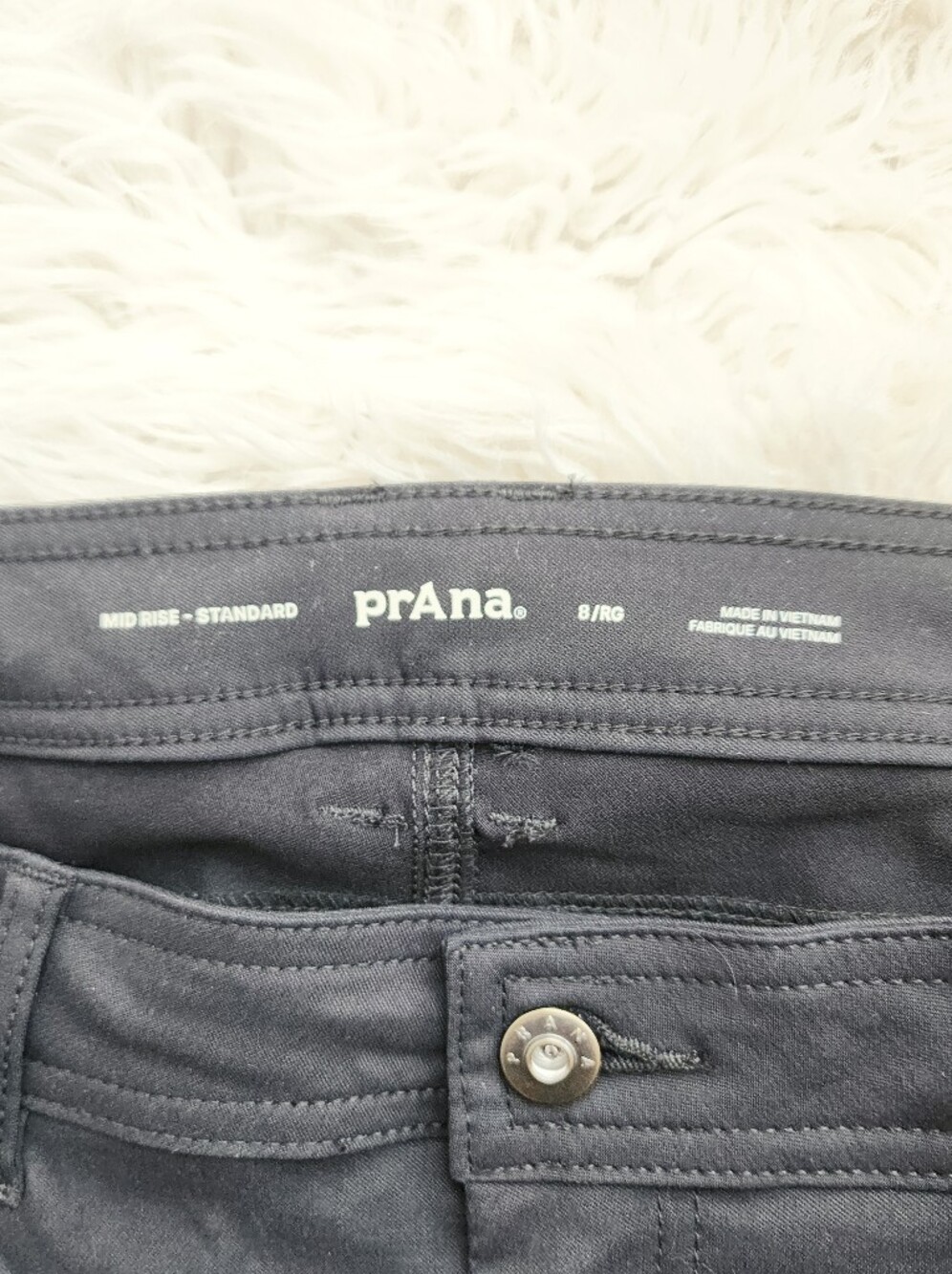 prAna Halle II Black Roll Up Pants Active Outdoor Women's 8 Reg $95